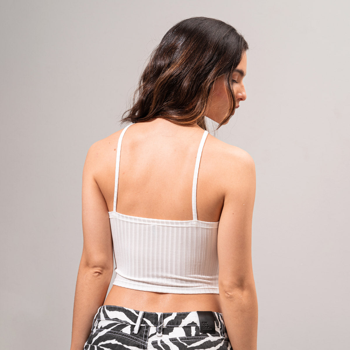 BLUSA AMPLIA CORTA TIRAS UNICA