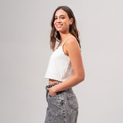 BLUSA SEMI AMPLIA TIRAS TRANQUI