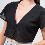 BLUSA AJUSTADA CORTA MANGA CORTA MAITEPE