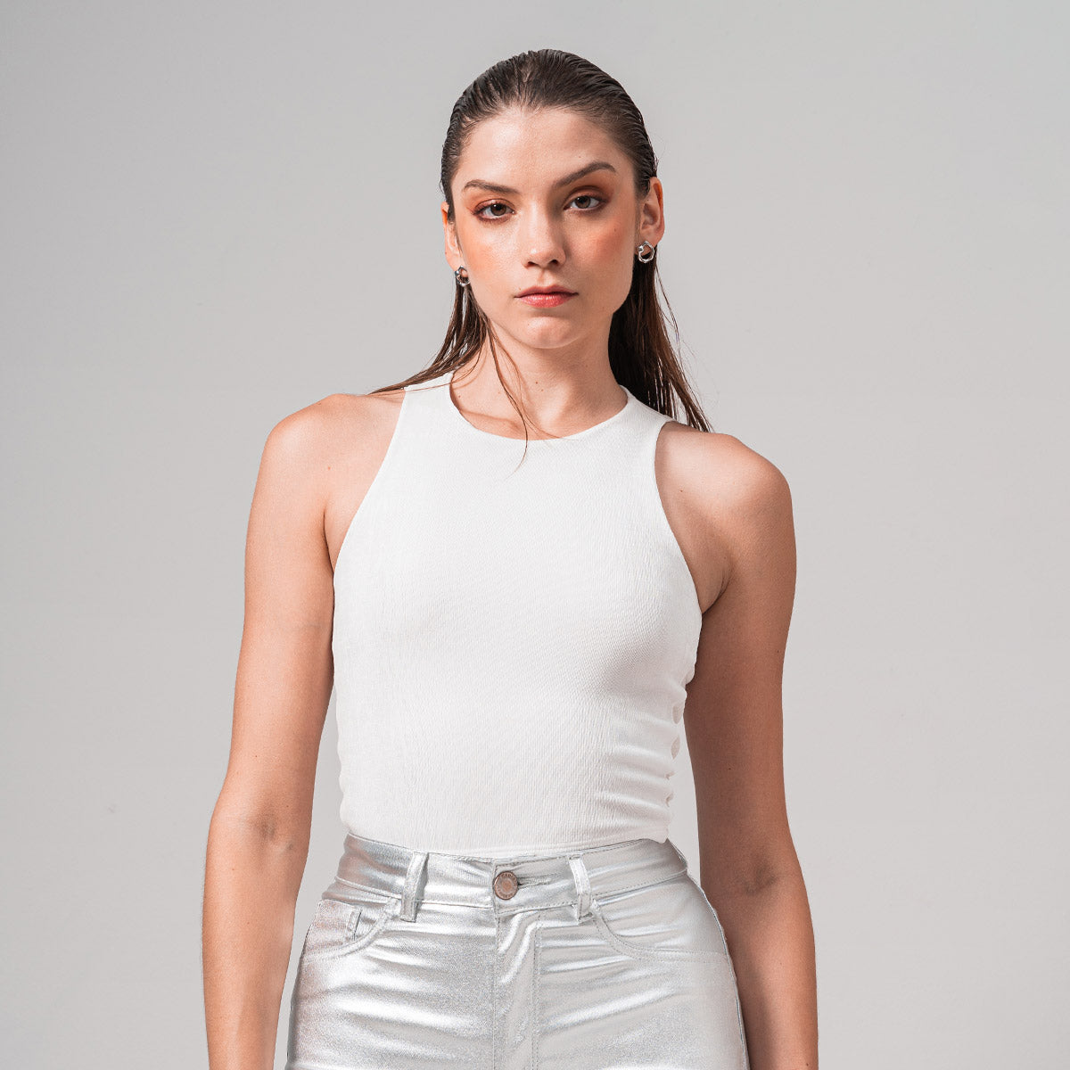 BLUSA AJUSTADA CORTA MANGA SISA LLEGAR