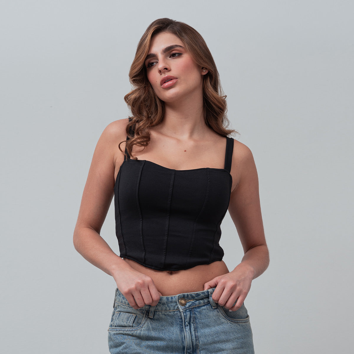 BLUSA AJUSTADA CORTA MANGA SISA LOTEX