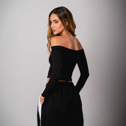 BLUSA AJUSTADA CORTA MANGA LARGA CAMPIX