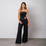 BLUSA AJUSTADA LARGA STRAPLESS RECTI