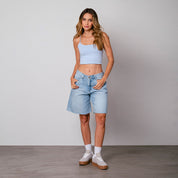 BLUSA AJUSTADA CORTA TIRAS TADAU