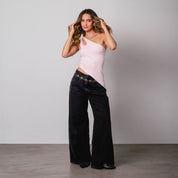 BLUSA AJUSTADA LARGA TIRAS SWO