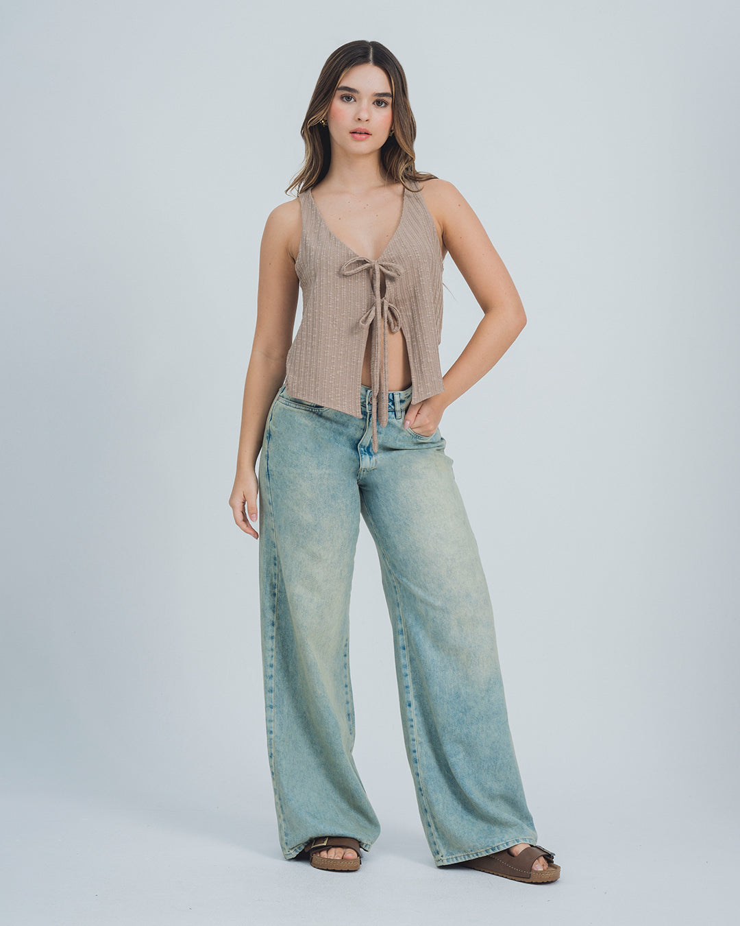 BLUSA SEMI AMPLIA MANGA SISA MANAOS