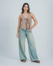 BLUSA SEMI AMPLIA MANGA SISA MANAOS