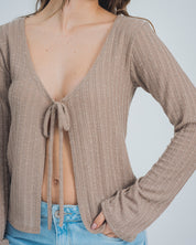 BLUSA SEMI AMPLIA MANGA LARGA RINTI