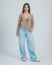 BLUSA SEMI AMPLIA MANGA LARGA RINTI