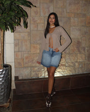 BLUSA SEMI AMPLIA MANGA LARGA RINTI