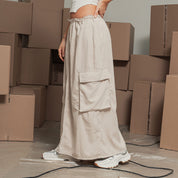 FALDA LARGA PARACHUTE TALLE MEDIO NOVE