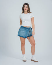 FALDA SHORT TALLE ALTO TENME