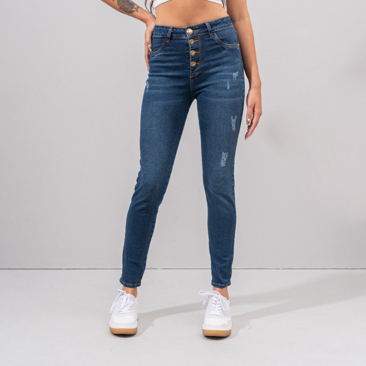 JEAN SKINNY TALLE ALTO CABRO