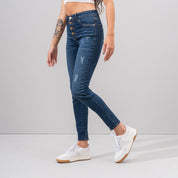 JEAN SKINNY TALLE ALTO CABRO
