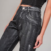 JEAN MOMFIT TALLE ALTO FOIL