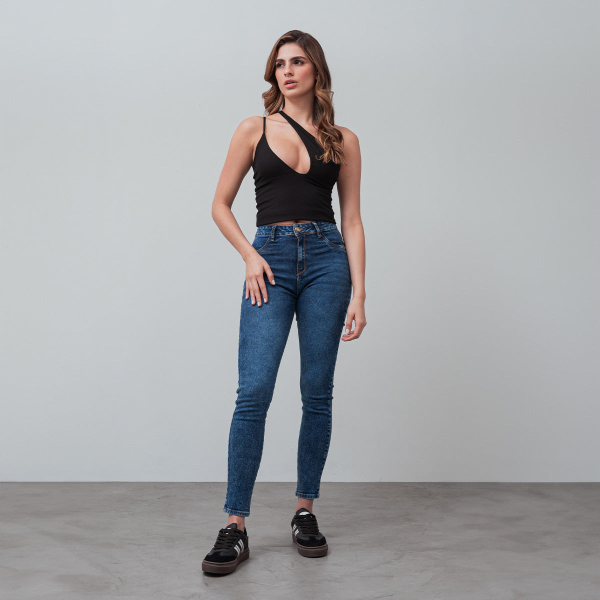 JEAN SKINNY TALLE ALTO PRINGUI