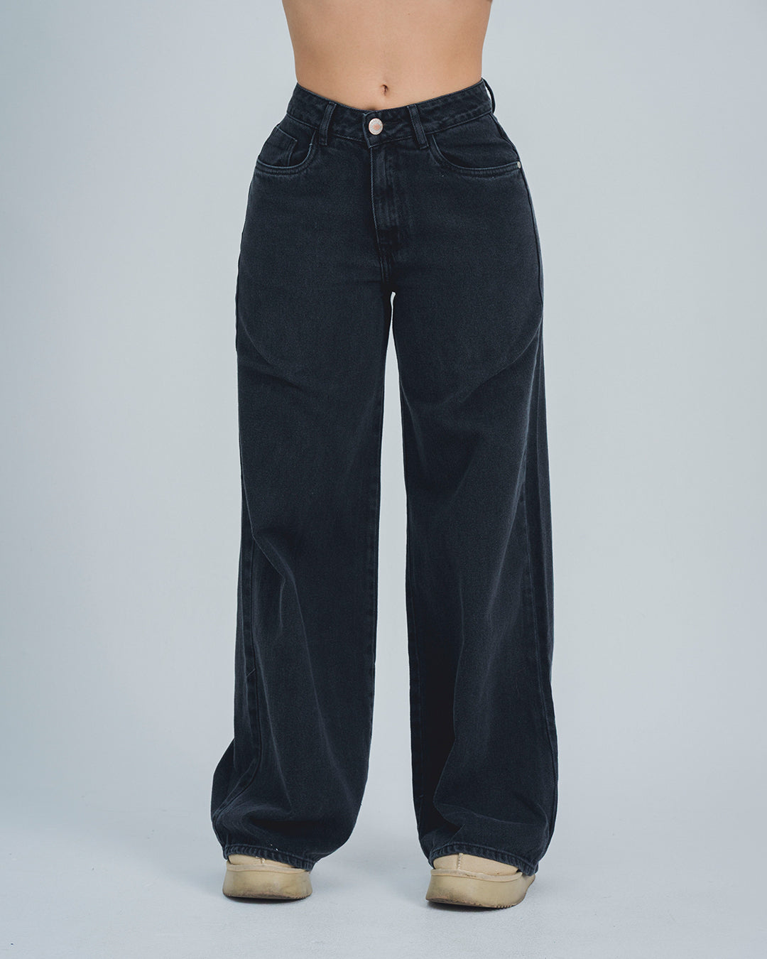 JEAN WIDE LEG TALLE ALTO BRUN