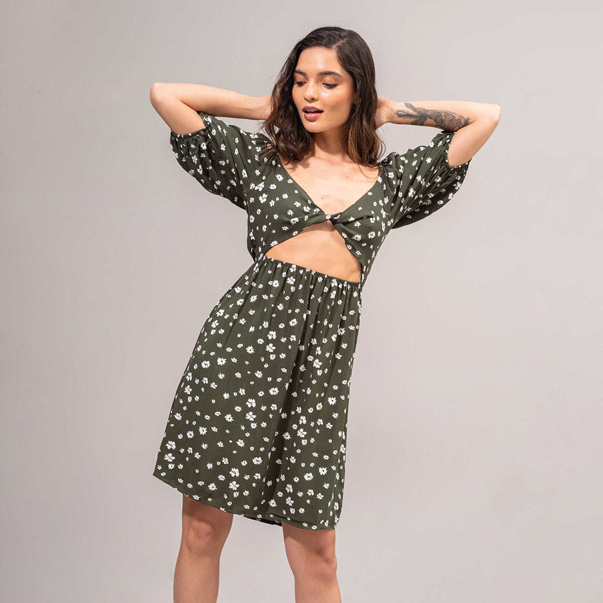 VESTIDO AMPLIO CORTO MANGA CORTA ALREA