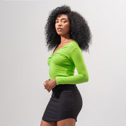 BLUSA AJUSTADA CORTA MANGA LARGA DARLIN