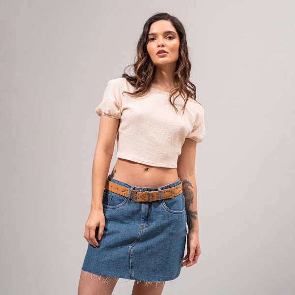 BLUSA AJUSTADA CORTA MANGA CORTA COMPORT