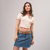 BLUSA AJUSTADA CORTA MANGA CORTA COMPORT