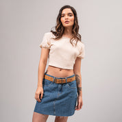 BLUSA AJUSTADA CORTA MANGA CORTA COMPORT