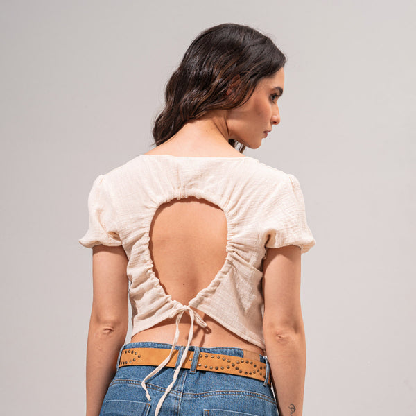 BLUSA AJUSTADA CORTA MANGA CORTA COMPORT