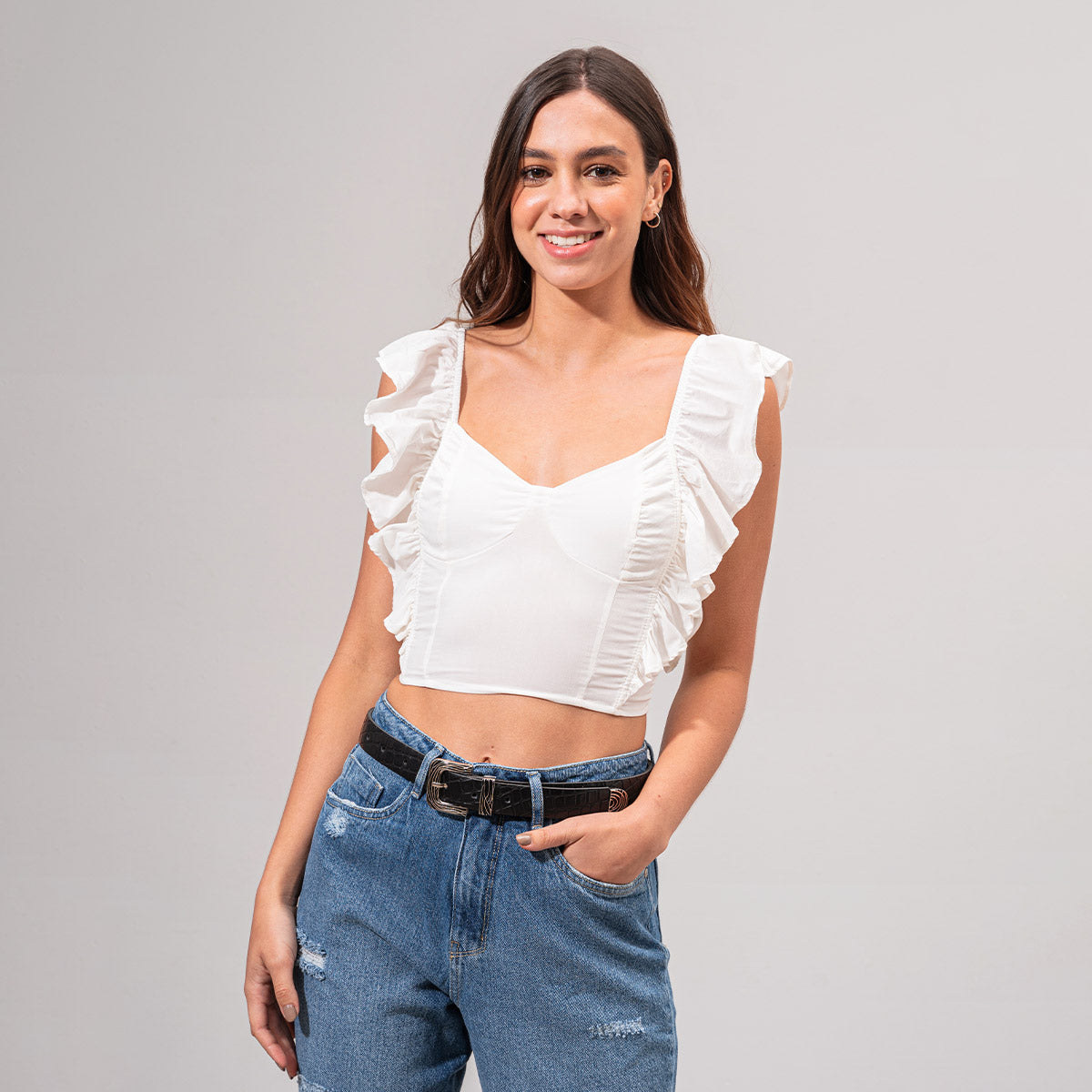 BLUSA AJUSTADA CORTA MANGA CORTA SLOWLY