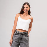 BLUSA SEMI AMPLIA TIRAS TRANQUI