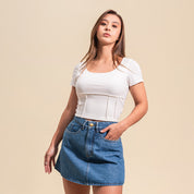 BLUSA AJUSTADA LARGA MANGA CORTA HURRY