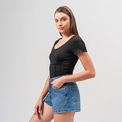 BLUSA AJUSTADA LARGA MANGA CORTA CARZE