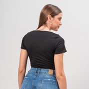 BLUSA AJUSTADA LARGA MANGA CORTA CARZE