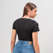 BLUSA AJUSTADA LARGA MANGA CORTA CARZE