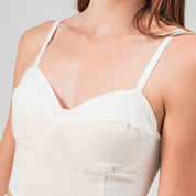 BLUSA AJUSTADA LARGA TIRAS PERONO