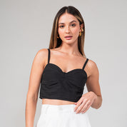 BLUSA AJUSTADA LARGA TIRAS MECHE