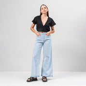 BLUSA AJUSTADA CORTA MANGA CORTA MAITEPE