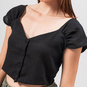 BLUSA AJUSTADA CORTA MANGA CORTA PERRONI