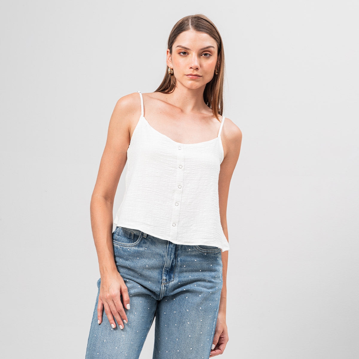 BLUSA AMPLIA CORTA TIRAS SOIREB