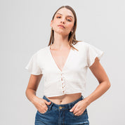 BLUSA AJUSTADA CORTA MANGA CORTA TUDE