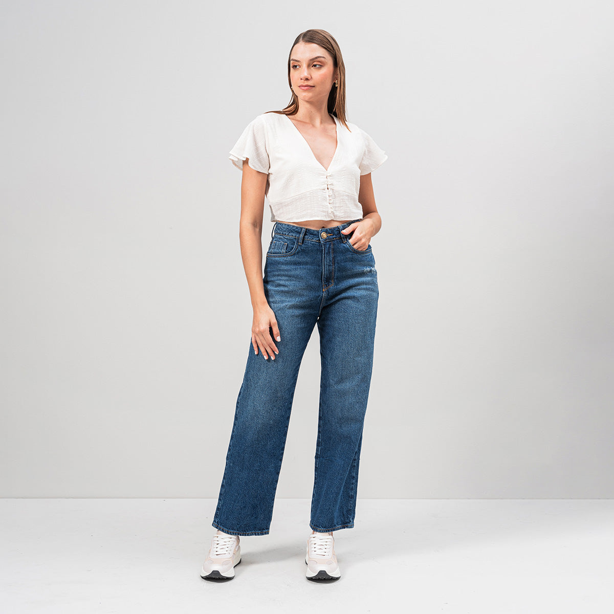 BLUSA AJUSTADA CORTA MANGA CORTA TUDE