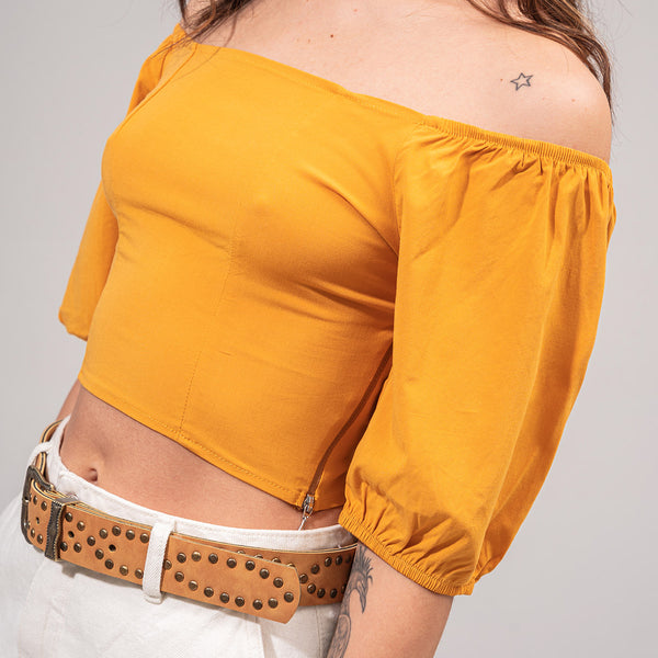 BLUSA AJUSTADA CORTA MANGA CORTA KASA