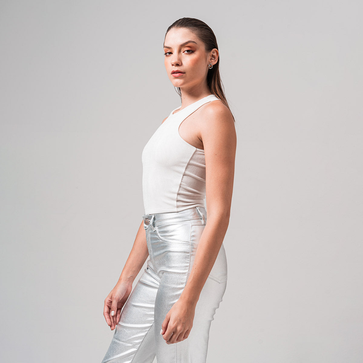 BLUSA AJUSTADA CORTA MANGA SISA LLEGAR