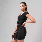 BLUSA AJUSTADA CORTA MANGA CORTA INVENTO