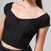 BLUSA AJUSTADA CORTA MANGA CORTA INVENTO