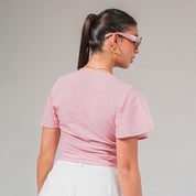 BLUSA SEMI AMPLIA MANGA CORTA ROZE