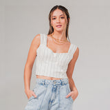 BLUSA AJUSTADA CORTA TIRAS ALGUITO