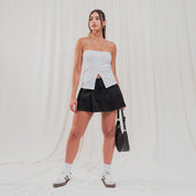 BLUSA AJUSTADA CORTA STRAPLESS SABRO