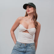 BLUSA AJUSTADA CORTA STRAPLESS DASY