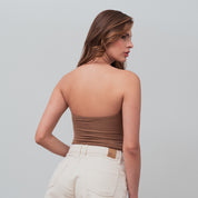 BLUSA AJUSTADA CORTA STRAPLESS GUEL