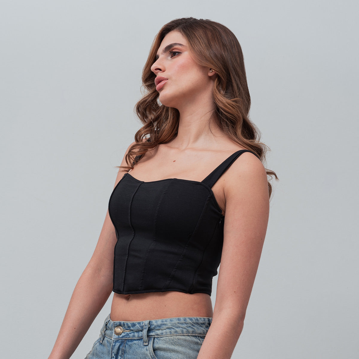 BLUSA AJUSTADA CORTA MANGA SISA LOTEX